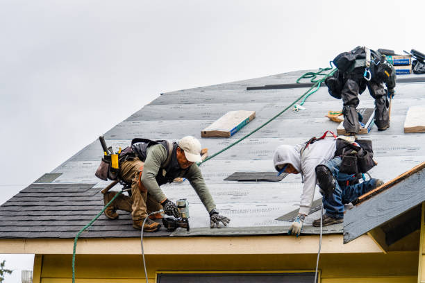 Professional Gutter Installation technician working in Prescott, KS